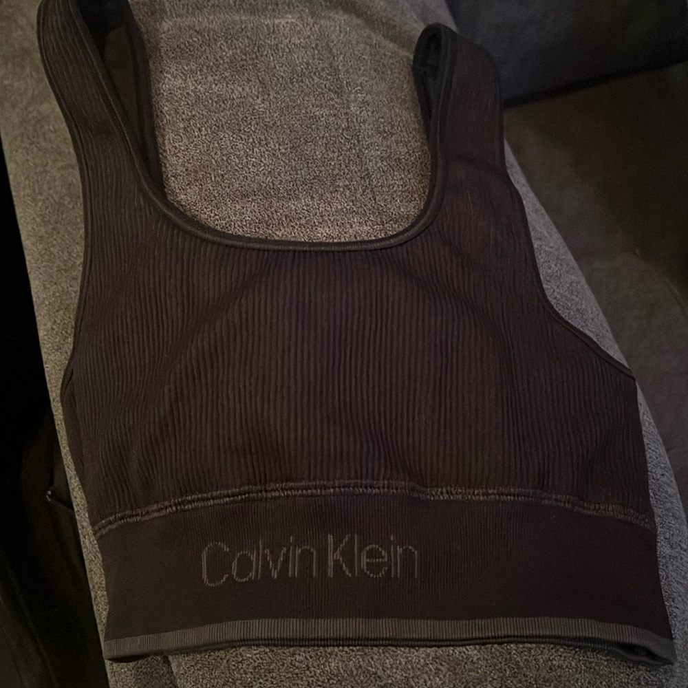 calvin klein black sport bra